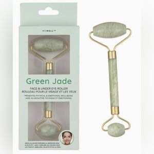 WE WELL GREEN JADE FACE & UNDER EYE ROLLER (BRAND NEW IN SEALED BOX, NEVER USED)